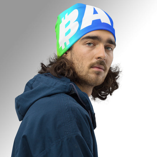 Custom Men's All-Over Print Beanie - ₿A₿E