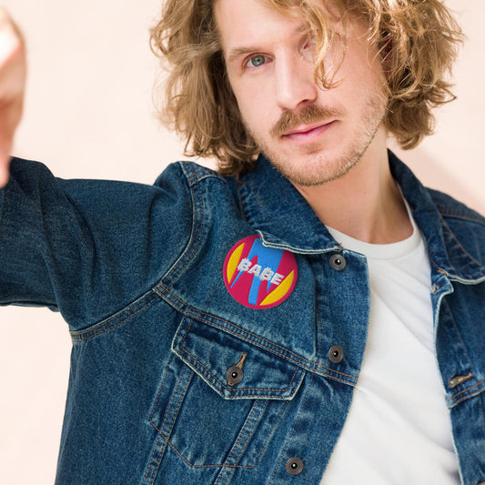 Custom Circular Embroidered Patch - ₿A₿E