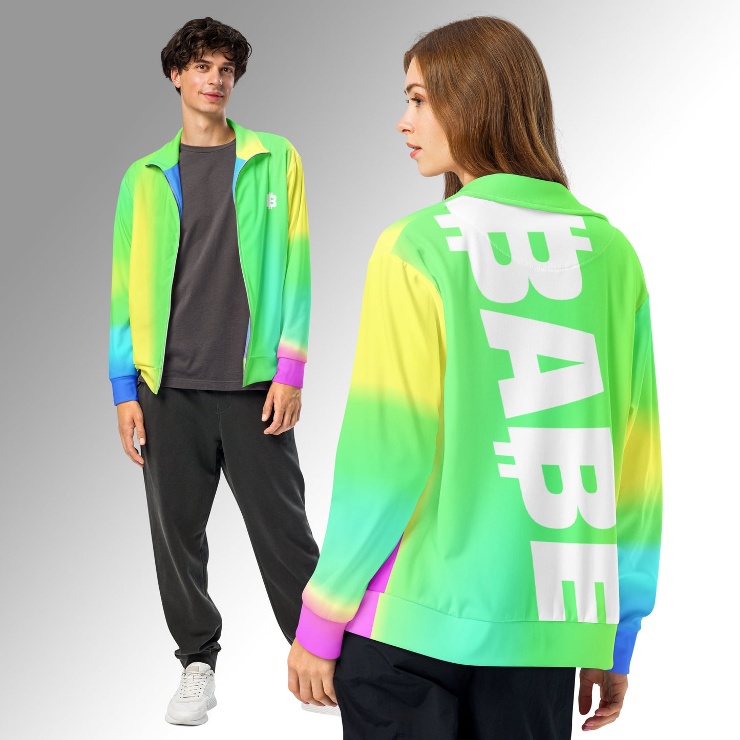 Custom Unisex Track Jacket - ₿A₿E
