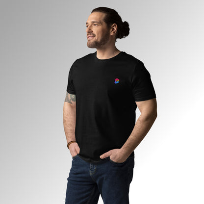 Custom Unisex Organic Embroidered Cotton T-Shirt - ₿